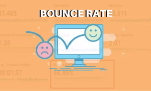 Bounce rate in website analytics met bezoekers die een pagina verlaten